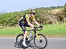 Belgický cyklista Nathan van Hooydonck bhem závodu Okolo Británie v dresu týmu...