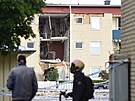 kody zpsobené výbuchem v obytné budov ve védském Linköpingu (26. záí 2023)