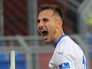 Útoník Baníku Filip Kubala slaví gól v utkání se Zlínem