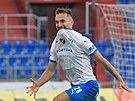 Útoník Baníku Filip Kubala slaví gól v utkání se Zlínem