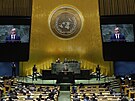 Polský prezident Andrzej Duda na Valném shromádní OSN v New Yorku. (19. záí...
