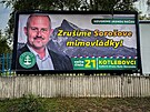 Pedvolební billboard slovenské Lidové strany Nae Slovensko (9. srpna 2023)