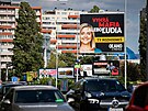 Pedvolební billboardy slovenských stran Svoboda a Solidarita, Demokraté,...