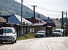ivot v romské osad Podskalka v Humenném na východ Slovenska (28. záí 2023)