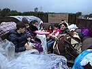 Lidé prchají z Náhorního Karabachu do Arménie. (26. záí 2023)