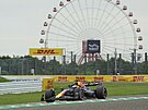 Max Verstappen z Red Bullu v tréninku na Velkou cenu Japonska F1.