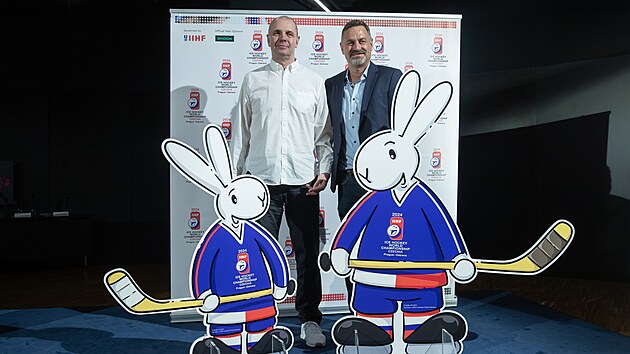 Generln sekret mistrovstv svta v roce 2024 Vladimr afak a prezident praskho organizanho vboru Petr Bza.