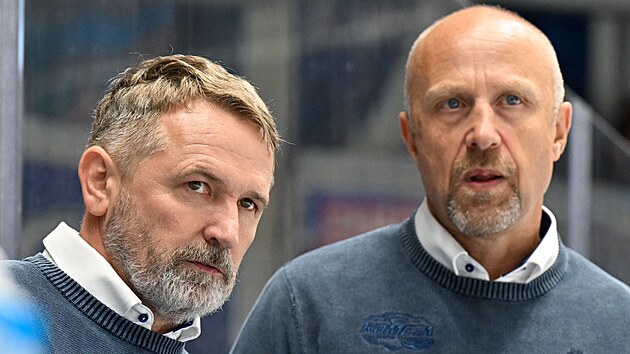 Kometa prohrla v nov sezon pod vedenm Patrika Martince (vlevo) a Jaroslava...