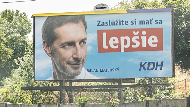 P�edvolebn� billboard slovensk�ho K�es�anskodemokratick�ho hnut� (19. �ervence 2023)