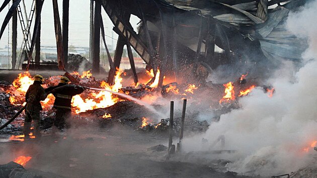 Nsledky exploze v metropoli Uzbekistnu Takentu (28. z 2023)