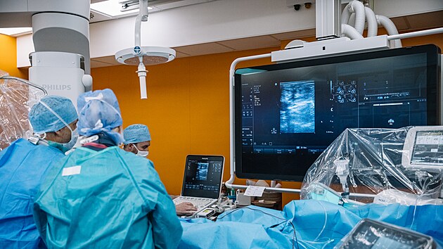 Operan zkrok lby aortln stenzy metodou TAVI (kategorizan nhrada aortln chlopn) v Nemocnici Na Homolce  (25. z 2023)