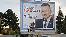 Varava. Pedvolební billboard polského ministra Mariusze Blaszczaka (18. záí...