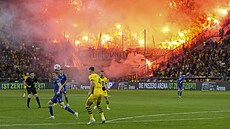 Boulivá atmosféra pi utkání Hoffenheim - Dortmund.
