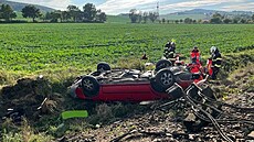 Tragická nehoda na pejezdu u ejetic na Strakonicku (29. záí 2023)