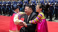 Přivítání Kim Čong-una doma v KLDR po jeho návratu z Ruska. (19. září 2023)