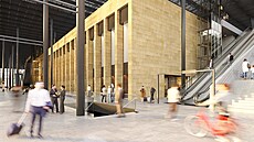 Chystaná p�em�na stávající budovy smíchovského nádra�í