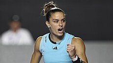 Maria Sakkariová se raduje na turnaji v Guadalajae.