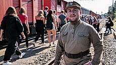Hlavní nádra�í v Prost�jov� je �ty�iadvacátou zastávkou legioná�ského vlaku p�i...