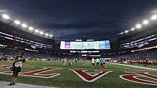 Gillette Stadium před nedělním zápasem New England Patriots s Miami Dolphins