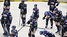Hokejisté Kladna po prohe 1:4 s Brnem.