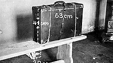 Jeden z kufrů, ve kterém bylo tělo Otýlie Vranské.