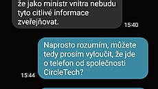Co ped rokem tvrdil ministr. Ukzka SMS komunikace mezi redaktorem MF DNES a...