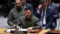 Ukrajinský prezident Volodymyr Zelenskyj vystoupil na zasedání Rady bezpečnosti...