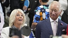 Britský král Karel III. s chotí Camillou bhem návtvy Francie (21. záí 2023)