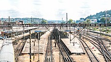 Začínající přestavba nádraží Praha-Smíchov (16. září 2023)
