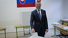 Peter Pellegrini, předseda Hlasu-SD, odvolil v Bratislavě. (30. září 2023)
