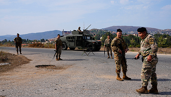 Izraeltí vojáci u hranice s Libanonem (9. íjna 2023)