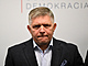 Předseda strany Směr-SD Robert Fico na tiskové konferenci po parlamentních...