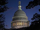 Pohled na washingtonský Kapitol, sídlo amerického Kongresu (3. íjna 2023) 