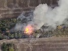 Ukrajinské rakety zasáhly nkolik ruských vojenský vozidel v Zápoí na Ukrajin