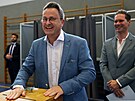 Lucemburský premiér Xavier Bettel hlasoval v parlamentních volbách. (8. íjna...