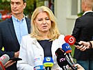 Slovenská prezidentka Zuzana aputová bhem parlamentních voleb (30. záí 2023)