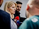 Slovenská prezidentka Zuzana aputová bhem parlamentních voleb (30. záí 2023)
