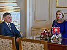 Prezidentka Zuzana aputová se v Bratislav setkala s Robertem Ficem. (2. íjna...