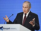 Ruský prezident Vladimir Putin pronáí projev na zasedání Valdajského...