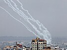 Z pásma Gazy byla odpálena raketa na Izrael. (9. íjen 2023)