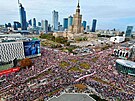 Protivládní demonstrace v Polsku, dva týdny ped volbami se jí zúastnily...