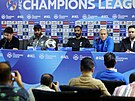 Tisková konference saúdskoarabského klubu al-Hilál ped zápasem Ligy mistr v...