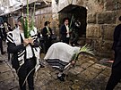idé oslavují svátek sukot v Jeruzalém (4. íjna 2023)