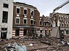 Následky ruského útoku na Charkov (6. íjna 2023)