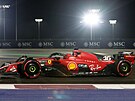 Charles Leclerc z Ferrari v kvalifikaci Velké ceny Kataru F1.