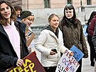 Klimatické hnutí Fridays for Future v ele s Gretou Thunbergovou ve Stockholmu...