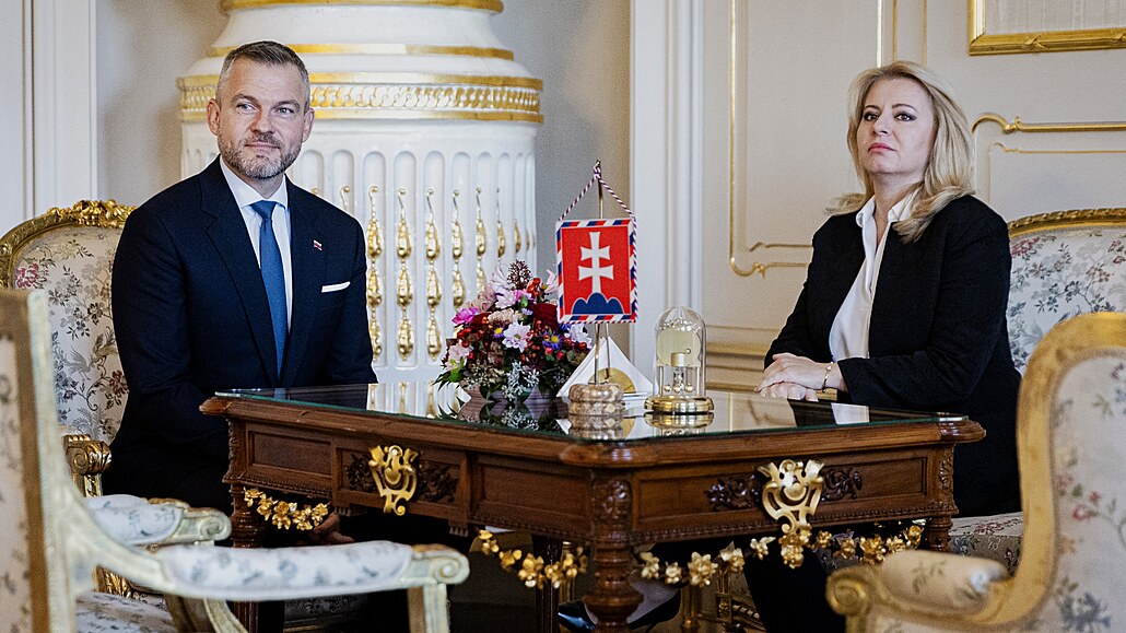Slovenská prezidentka Zuzana aputová se setkala s pedsedou strany Hlas-SD...
