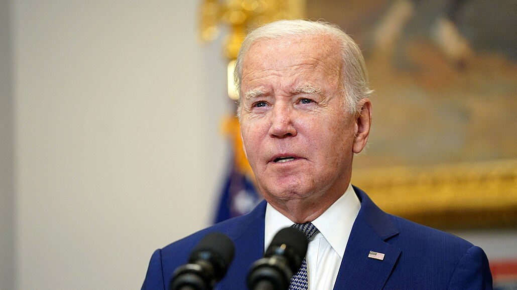 Americký prezident Joe Biden v Bílém dom ve Washingtonu (1. íjna 2023)