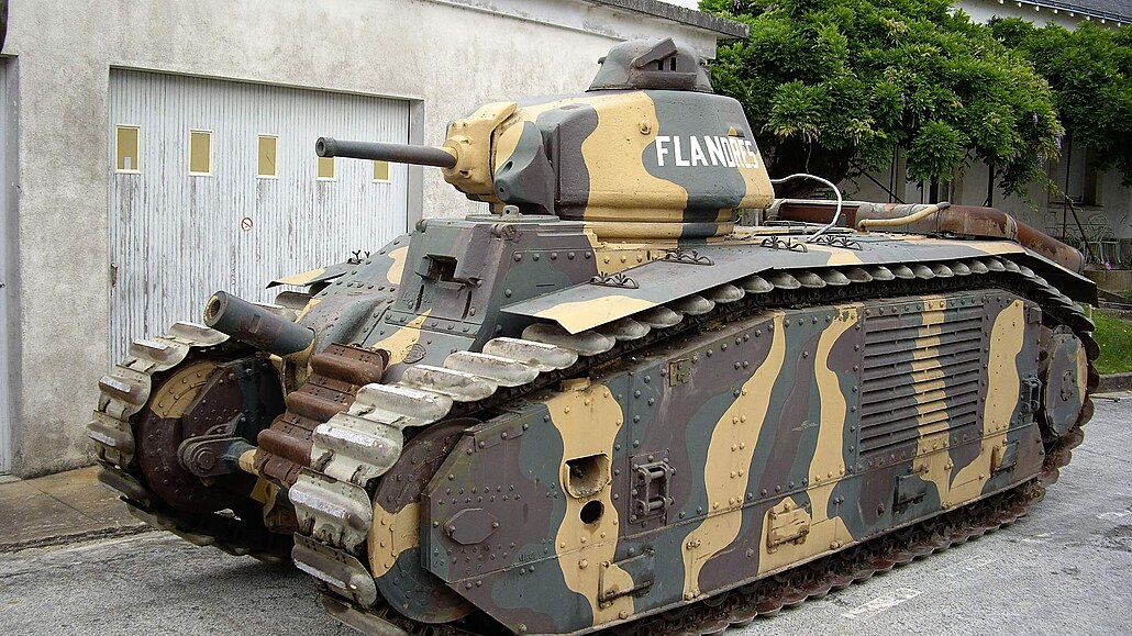 Char B1 bis v tankovém muzeu ve Francii