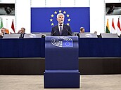 Prezident Petr Pavel  promluvil ped Evropským parlamentem ve trasburku. (4....